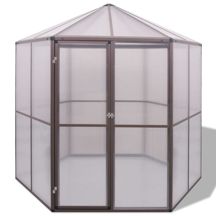 drivhus 240x211x232 cm aluminium