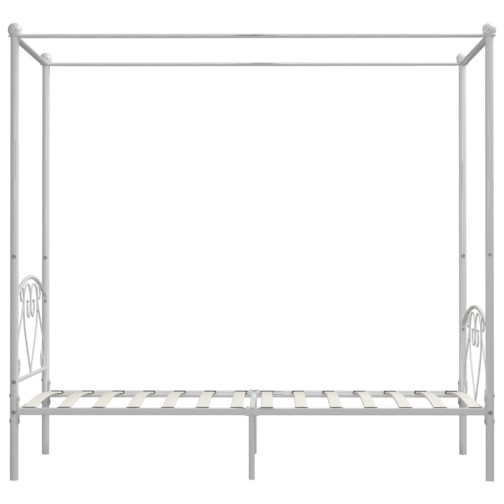 sengestel til himmelseng 90 x 200 cm metal hvid