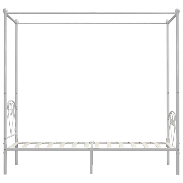 sengestel til himmelseng 100 x 200 cm metal hvid