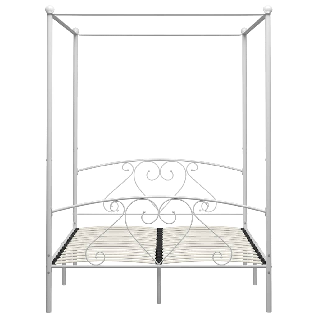 sengestel til himmelseng 140 x 200 cm metal hvid