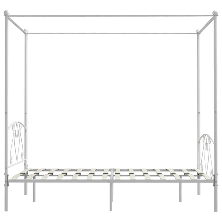 sengestel til himmelseng 140 x 200 cm metal hvid