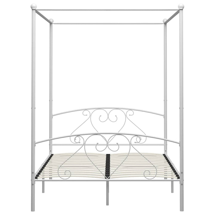 sengestel til himmelseng 160 x 200 cm metal hvid