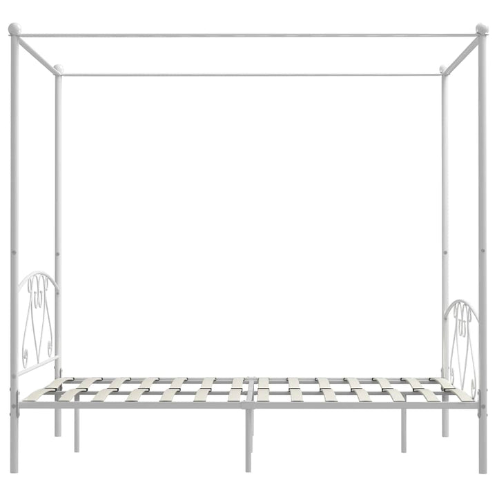 sengestel til himmelseng 160 x 200 cm metal hvid