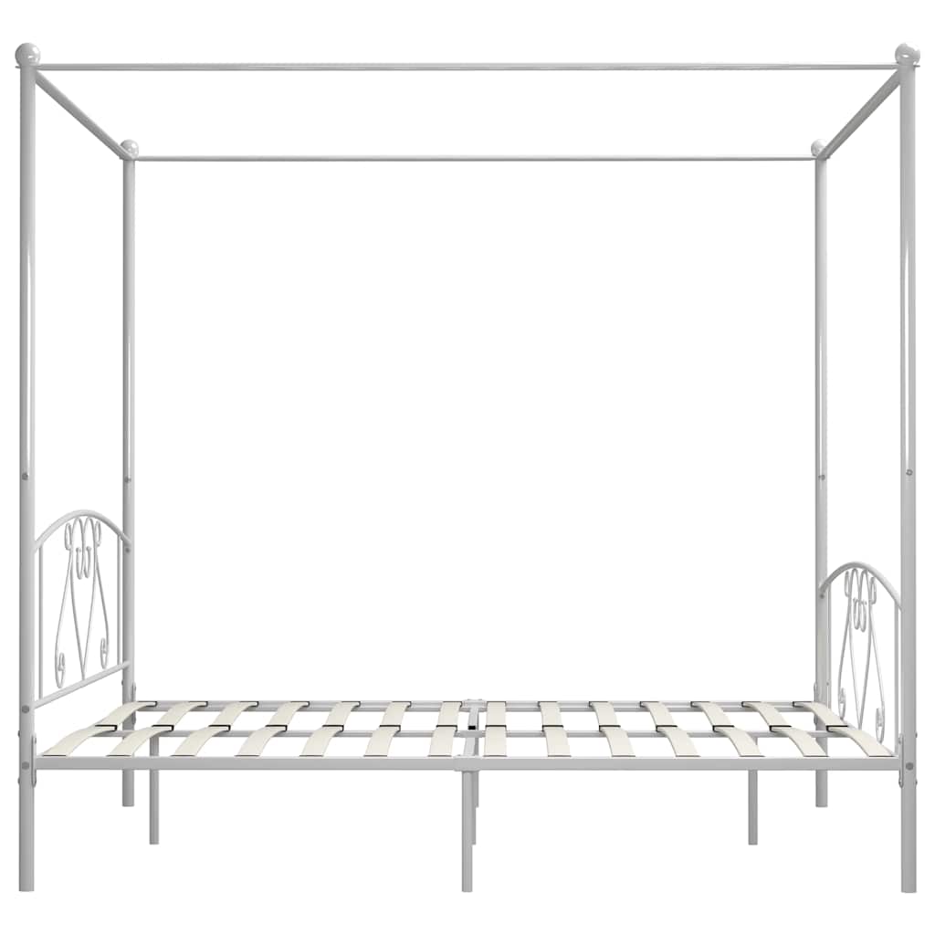 sengestel til himmelseng 180 x 200 cm metal hvid