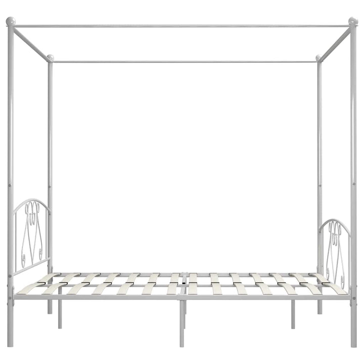 sengestel til himmelseng 180 x 200 cm metal hvid