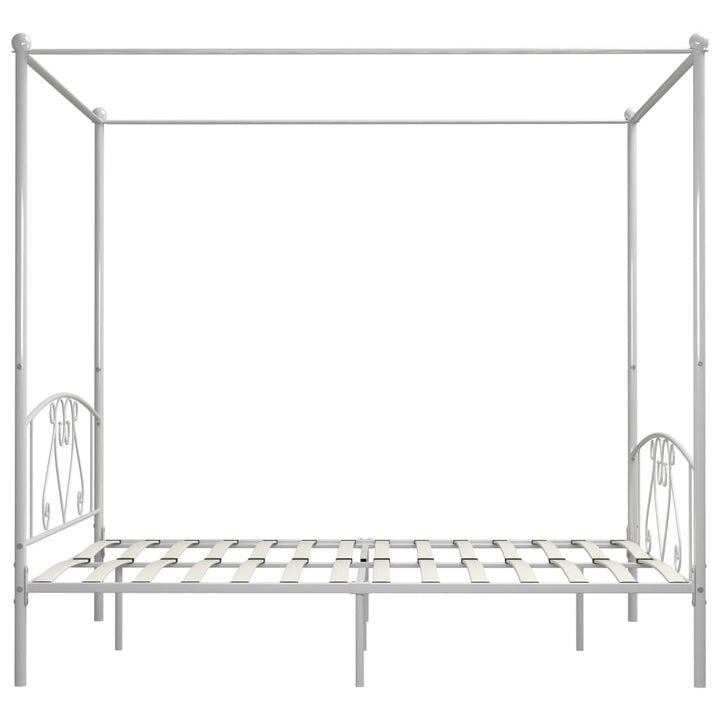 sengestel til himmelseng 200 x 200 cm metal hvid
