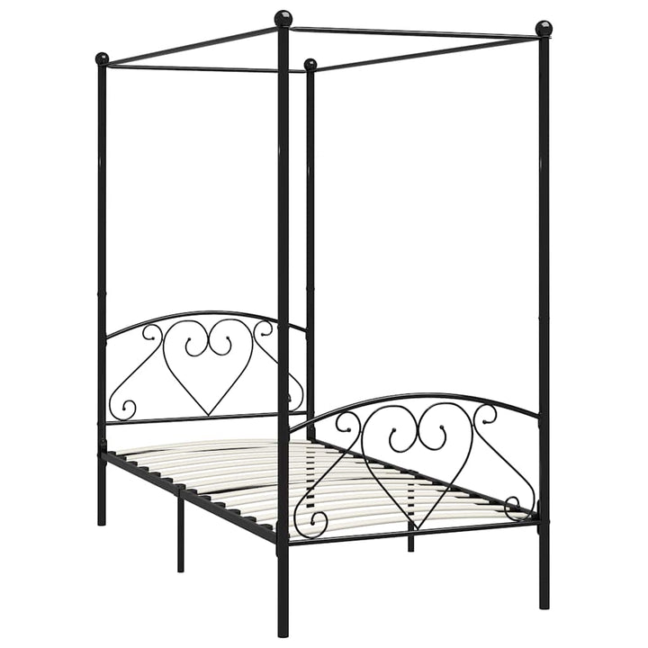 sengestel til himmelseng 90 x 200 cm metal sort