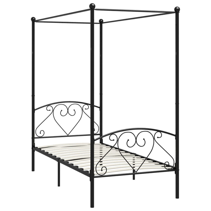 sengestel til himmelseng 100 x 200 cm metal sort