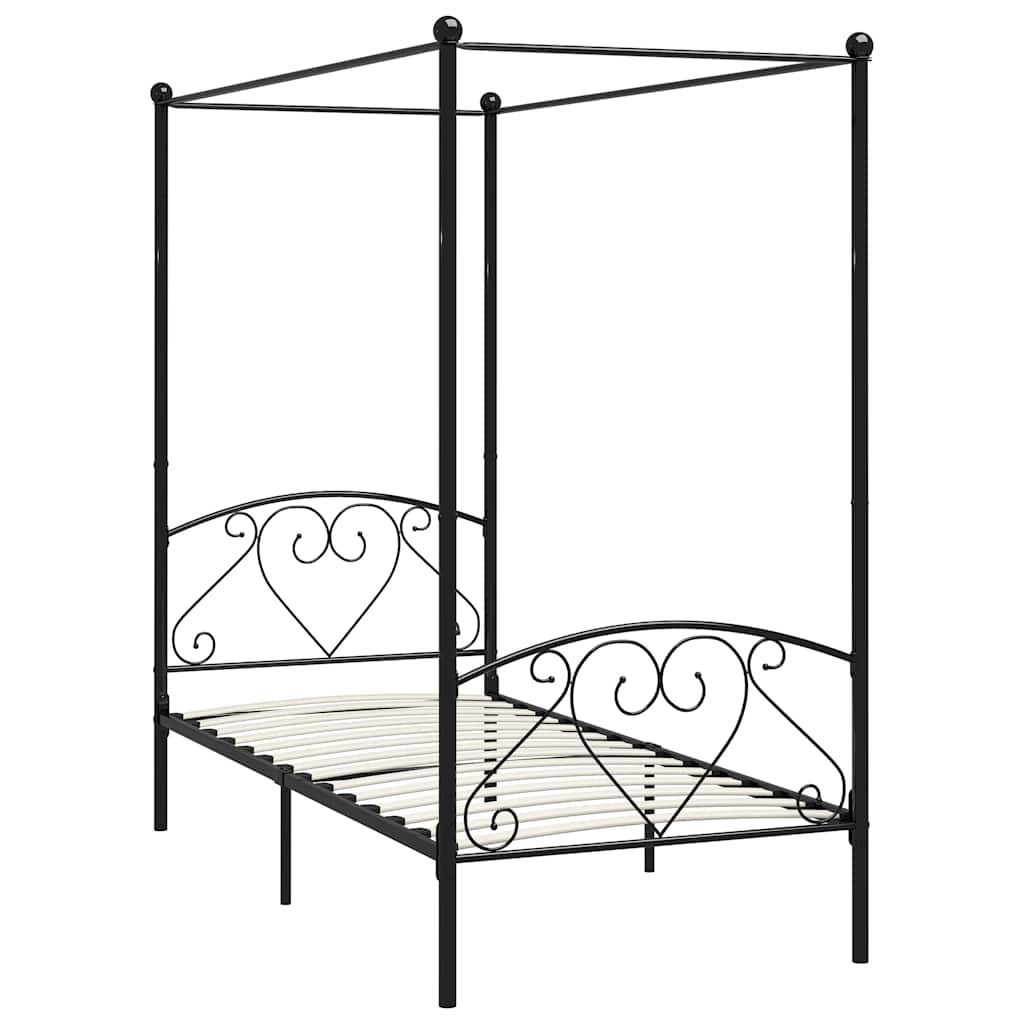 sengestel til himmelseng 120 x 200 cm metal sort