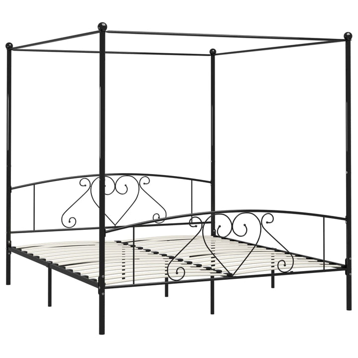 sengestel til himmelseng 180 x 200 cm metal sort