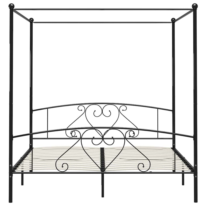 sengestel til himmelseng 200 x 200 cm metal sort