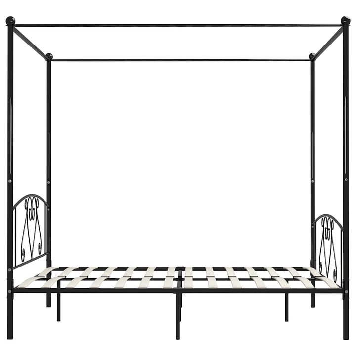 sengestel til himmelseng 200 x 200 cm metal sort