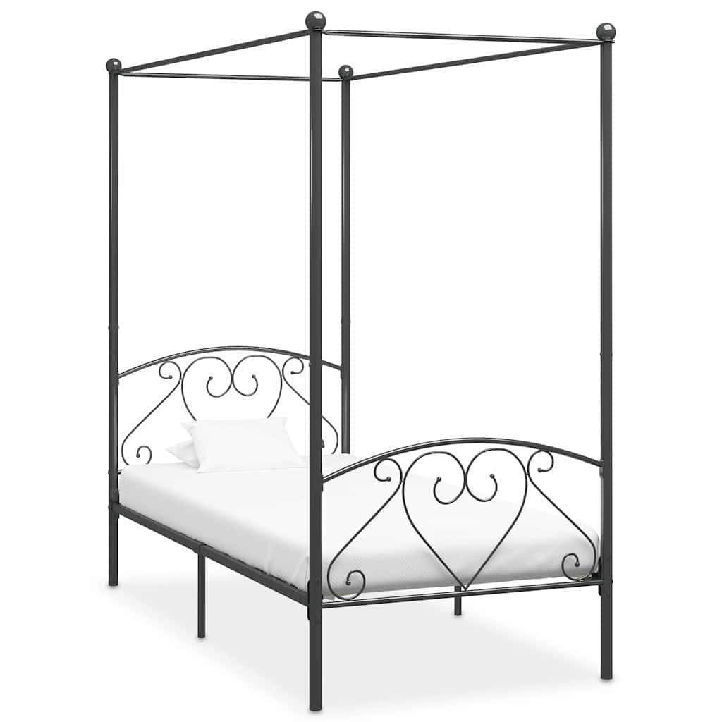 sengestel til himmelseng 120 x 200 cm metal grå
