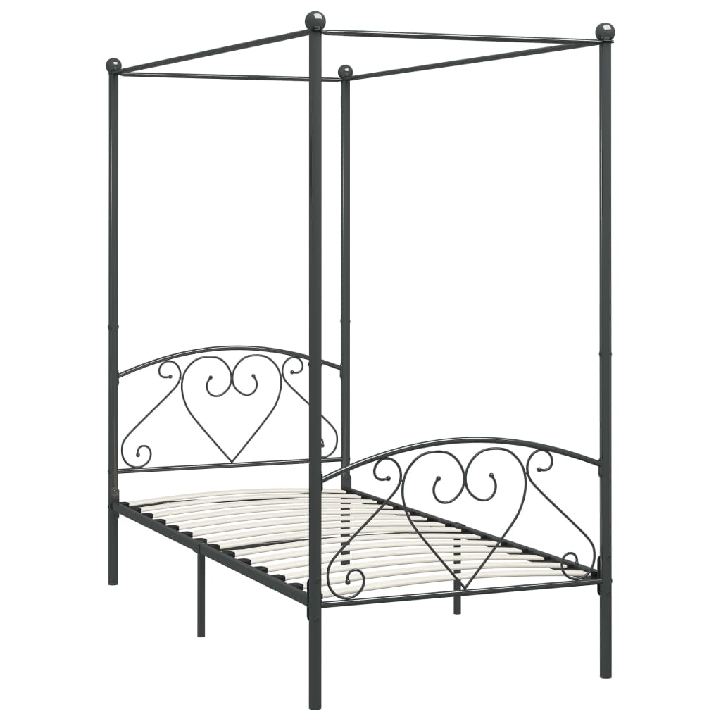 sengestel til himmelseng 120 x 200 cm metal grå
