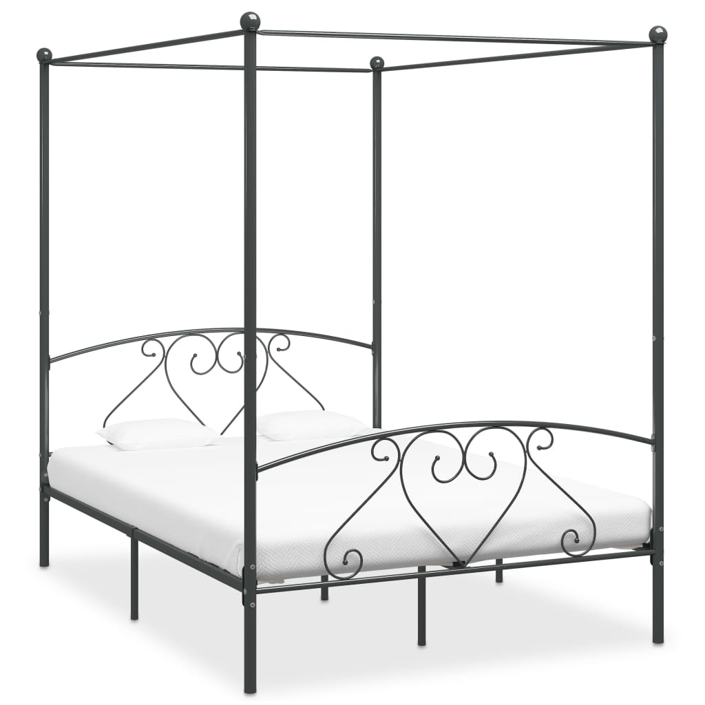 sengestel til himmelseng 160 x 200 cm metal grå