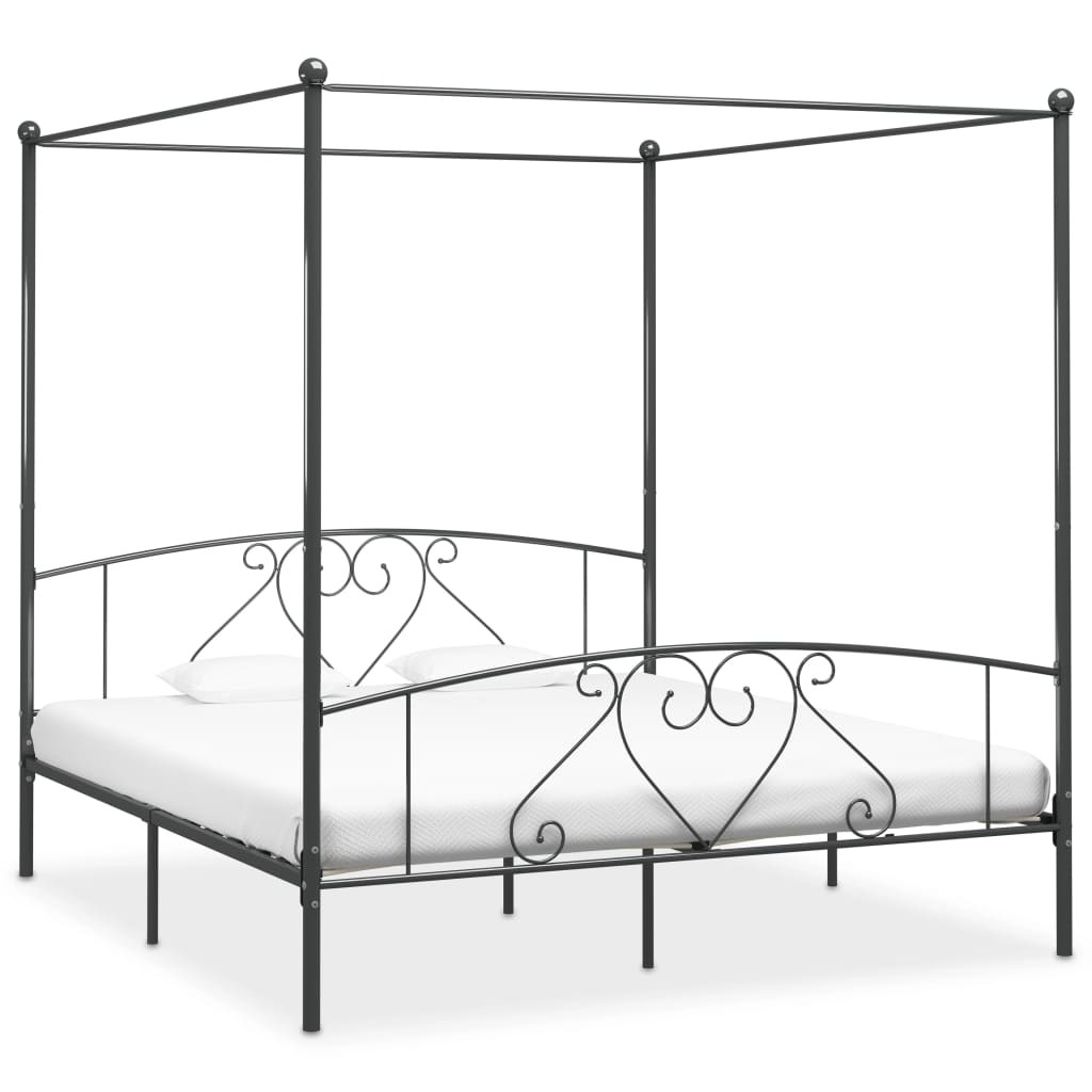 sengestel til himmelseng 180 x 200 cm metal grå