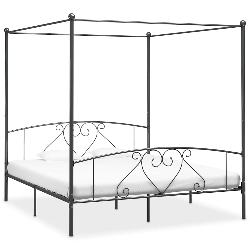 sengestel til himmelseng 180 x 200 cm metal grå