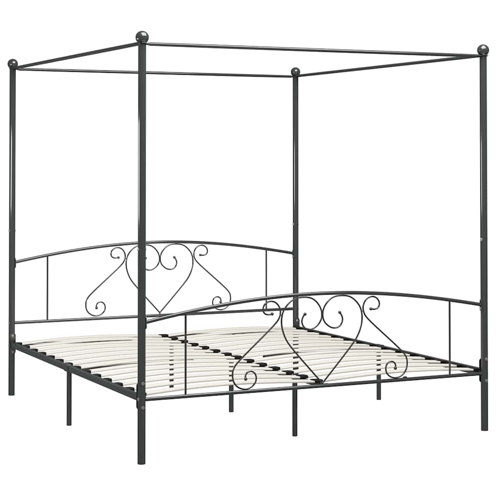 sengestel til himmelseng 180 x 200 cm metal grå