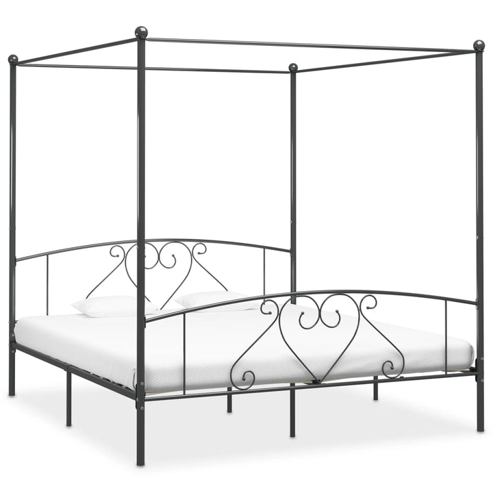 sengestel til himmelseng 200 x 200 cm metal grå