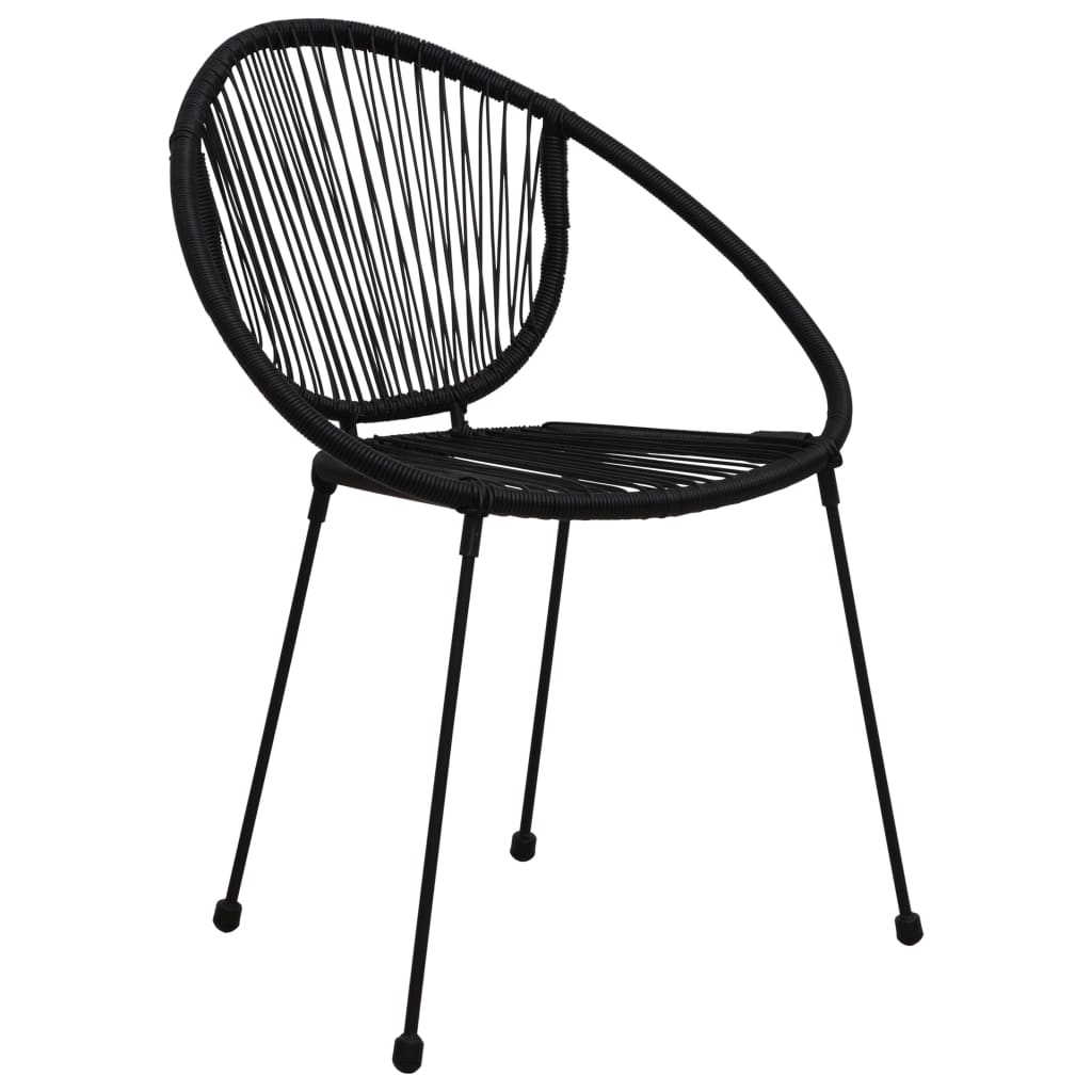 havestole 2 stk. polyrattan sort