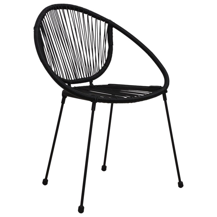havestole 2 stk. polyrattan sort