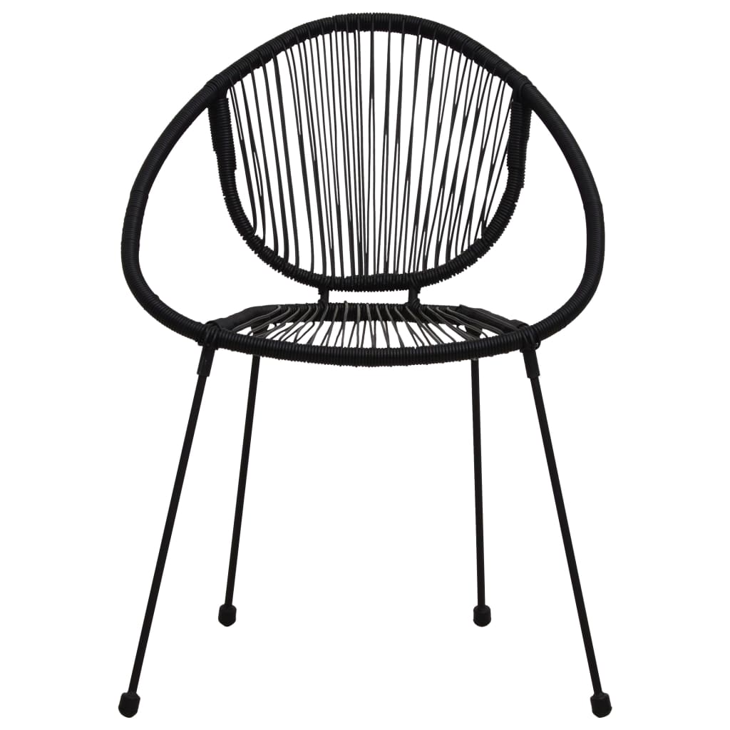 havestole 2 stk. polyrattan sort