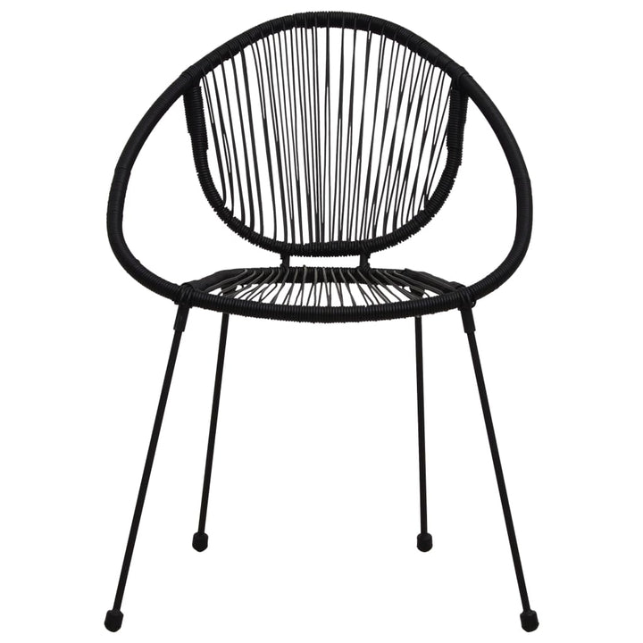 havestole 2 stk. polyrattan sort