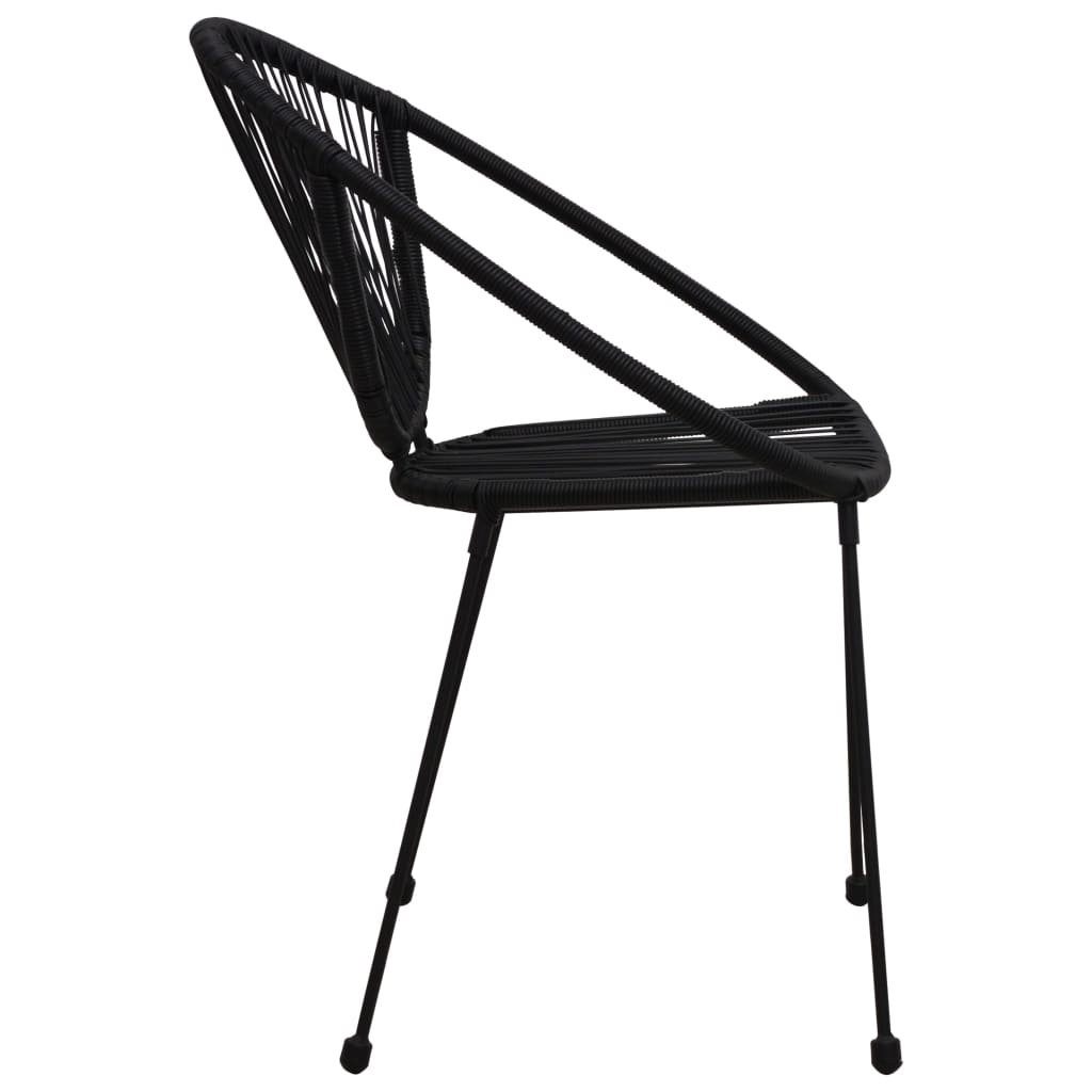 havestole 2 stk. polyrattan sort