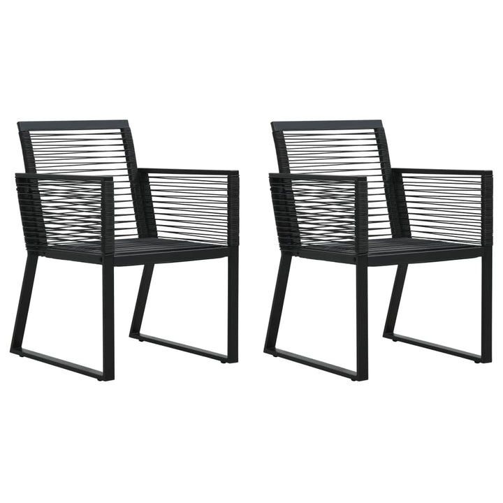havestole 2 stk. PVC-rattan sort