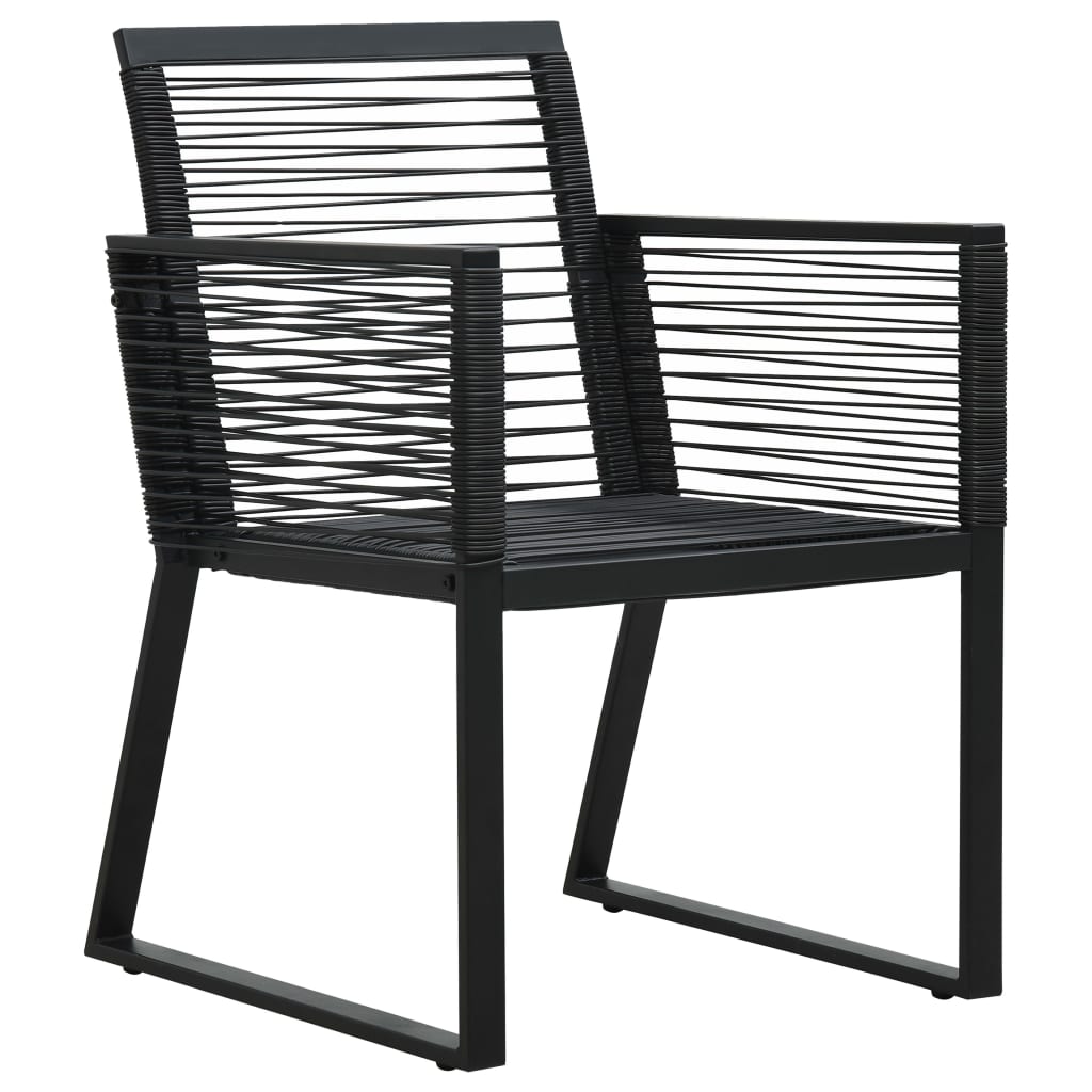 havestole 2 stk. PVC-rattan sort