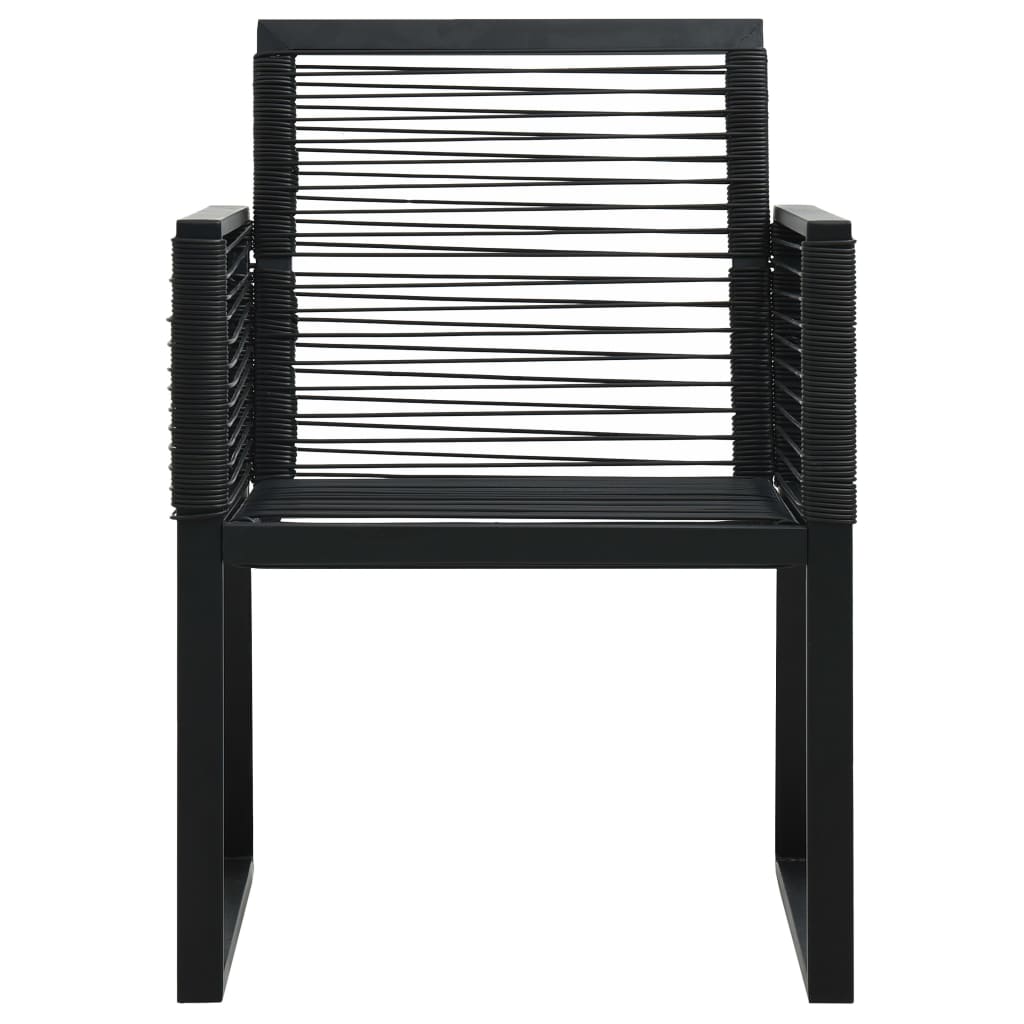 havestole 2 stk. PVC-rattan sort