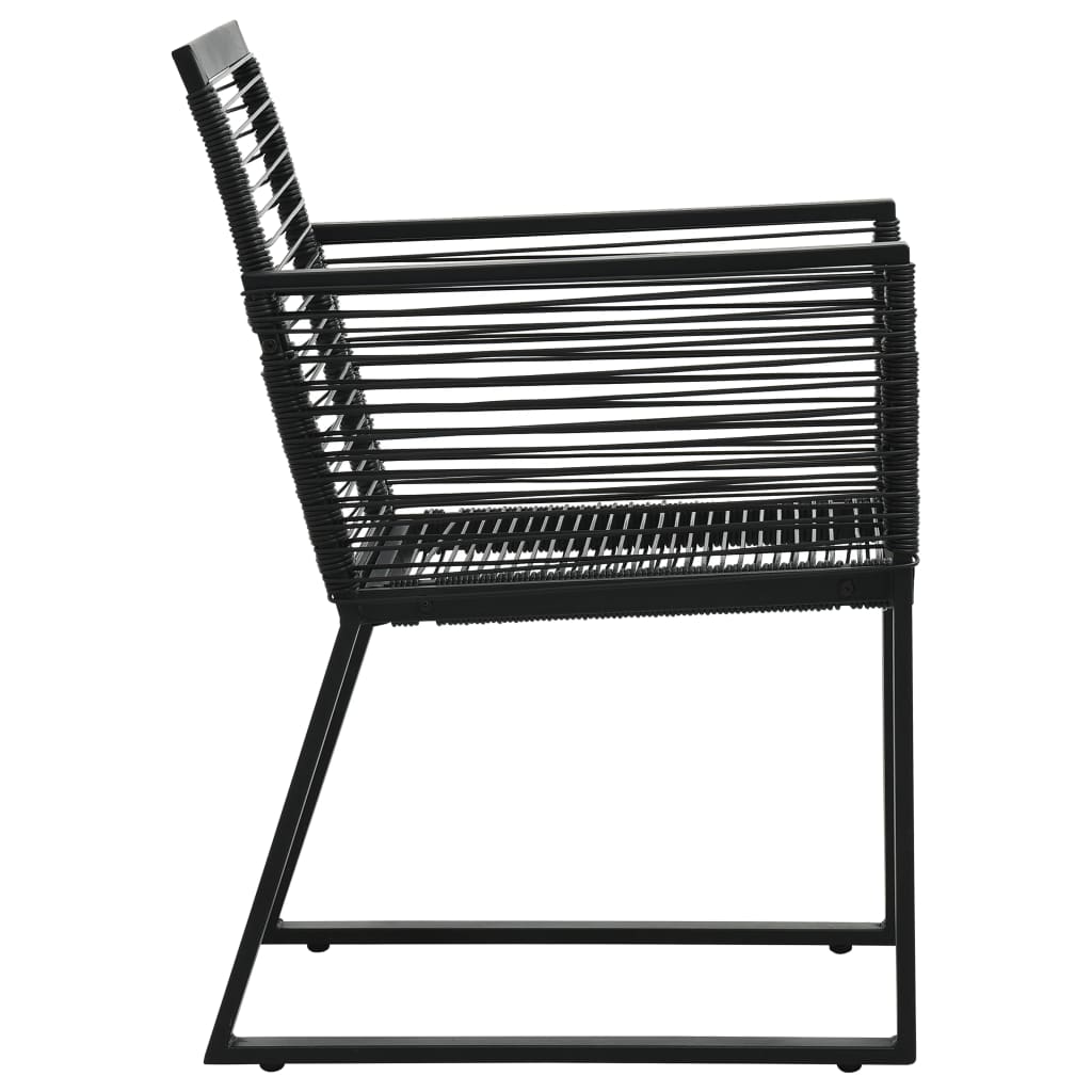 havestole 2 stk. PVC-rattan sort