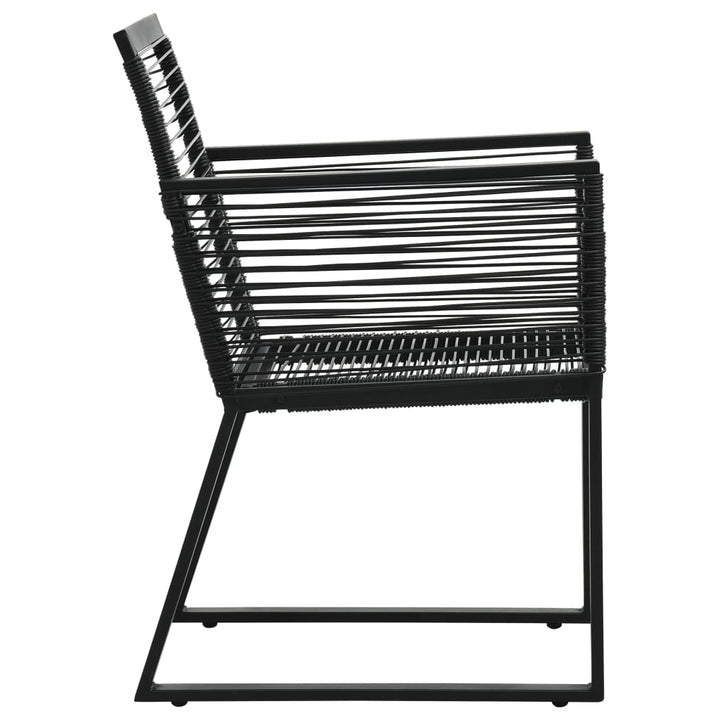 havestole 2 stk. PVC-rattan sort