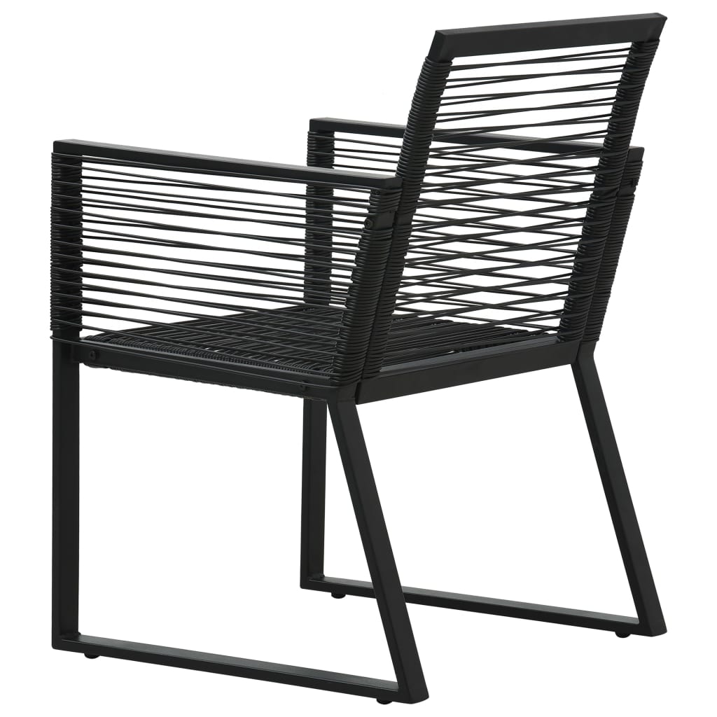 havestole 2 stk. PVC-rattan sort