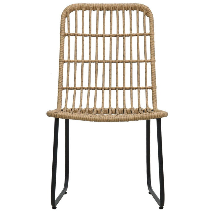 havestole 2 stk. polyrattan egetræsfarve