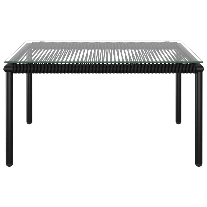 loungesæt 6 dele med hynder PVC sort