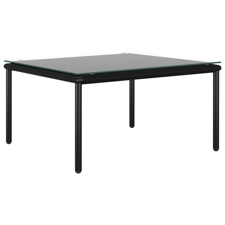 haveloungesæt 5 dele med hynder PVC sort