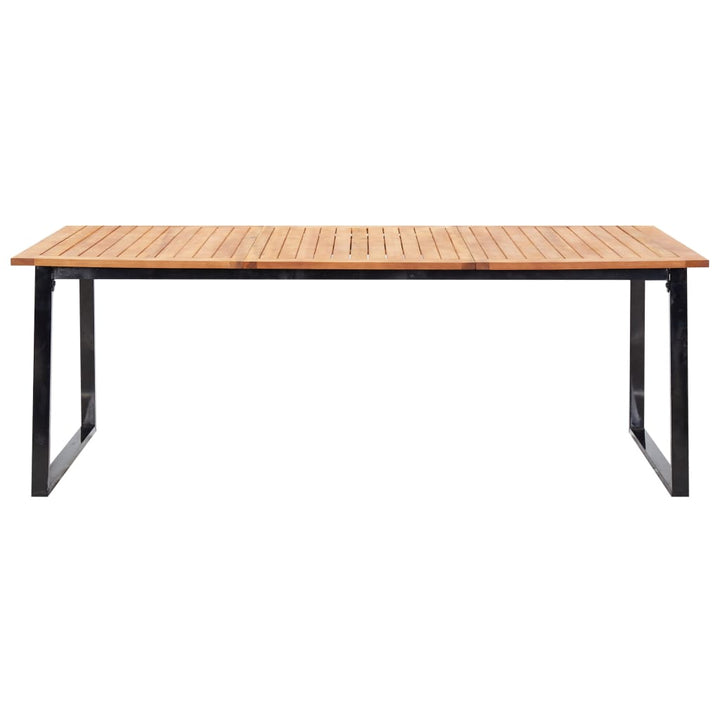 udendørs spisebordssæt 9 dele polyrattan og akacietræ sort