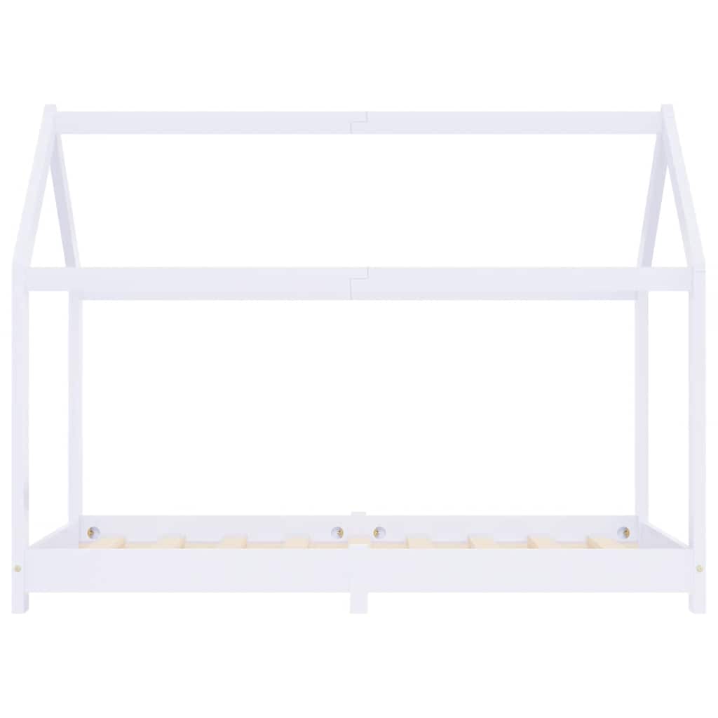 sengestel til børneseng 70 x 140 cm massivt fyrretræ hvid