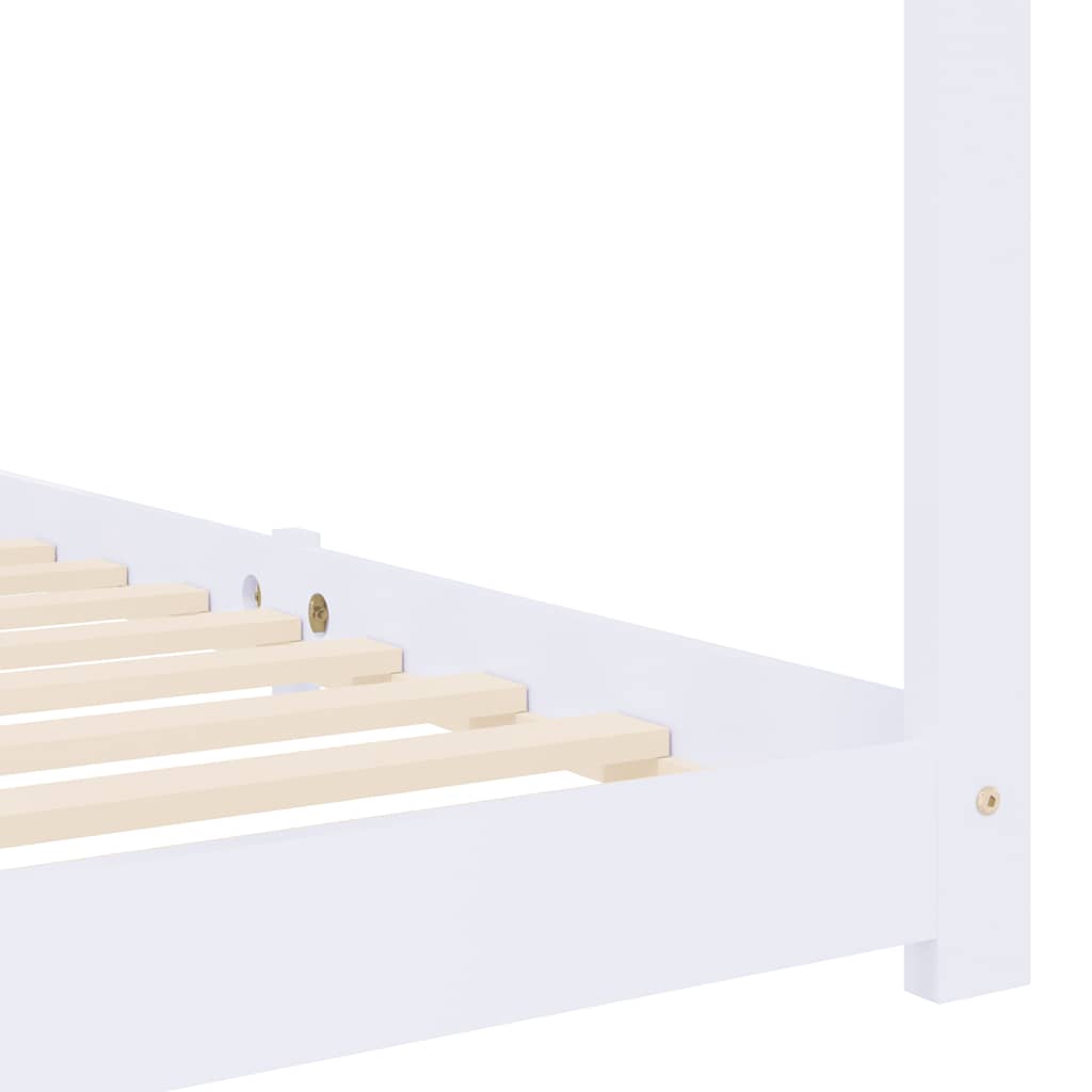 sengestel til børneseng 70 x 140 cm massivt fyrretræ hvid