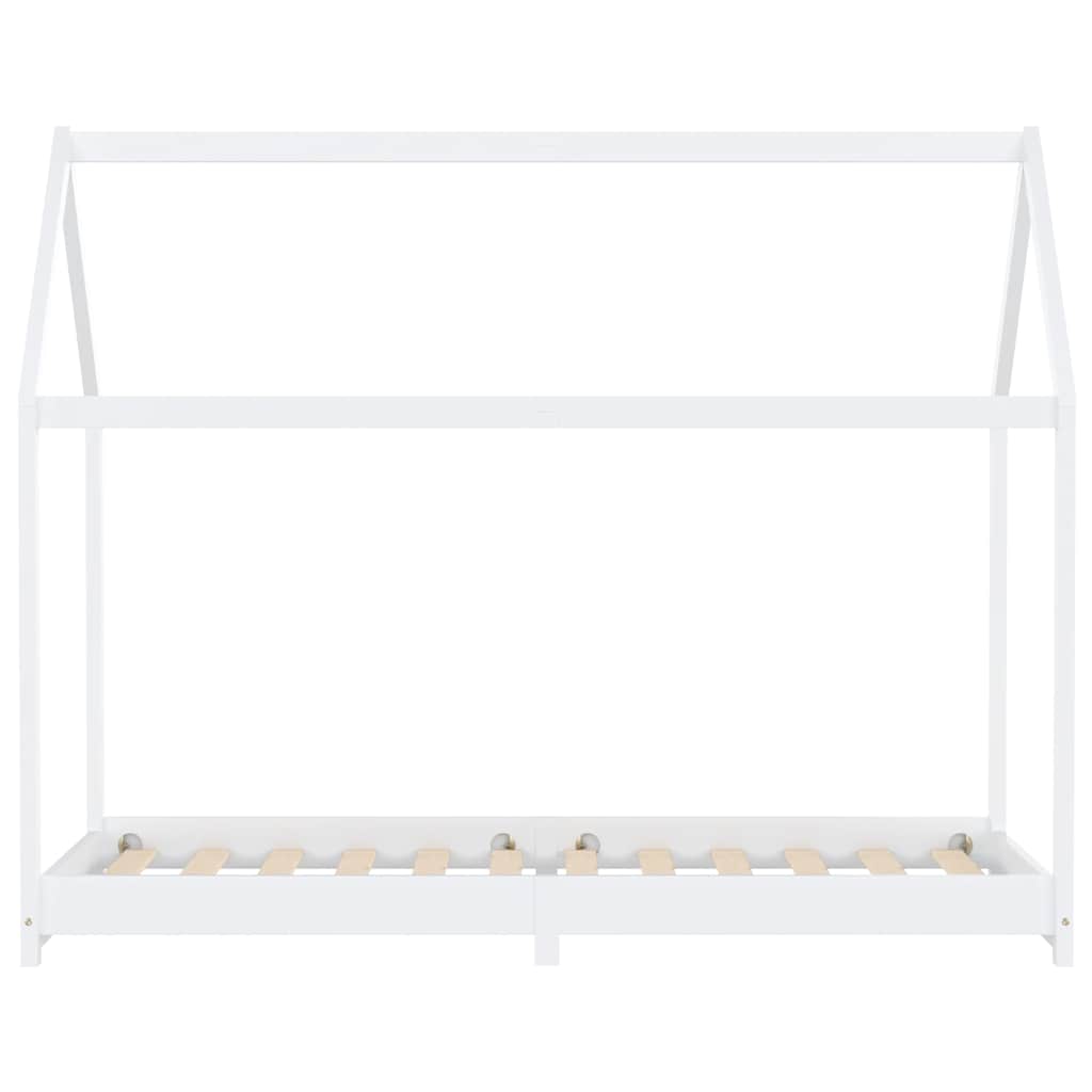 sengestel til børneseng 90 x 200 cm massivt fyrretræ hvid