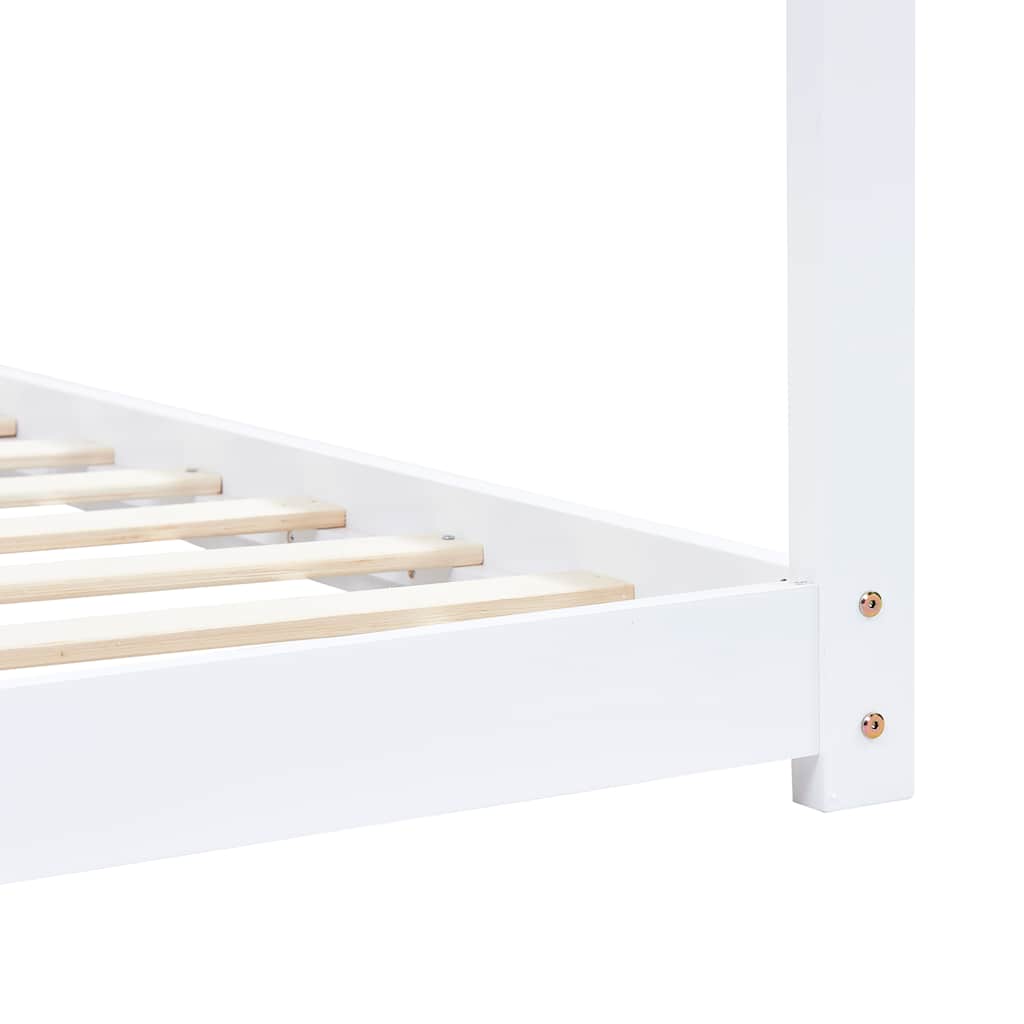 sengestel til børneseng 90 x 200 cm massivt fyrretræ hvid