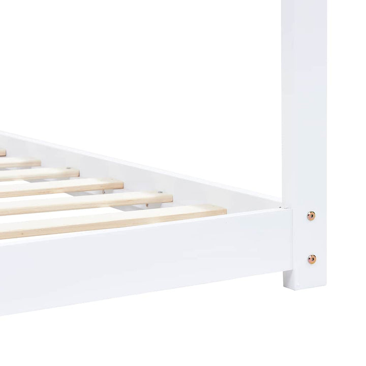 sengestel til børneseng 90 x 200 cm massivt fyrretræ hvid