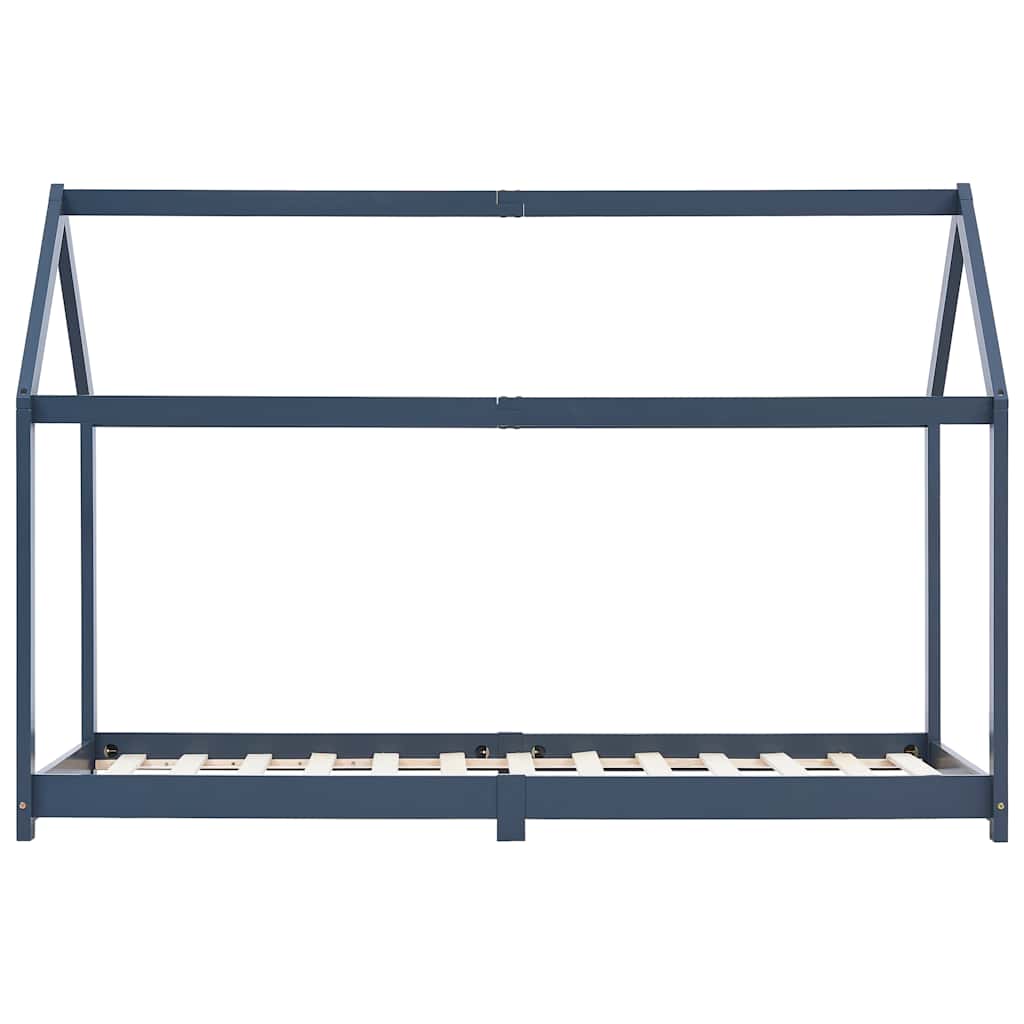 sengestel til børneseng 90 x 200 cm massivt fyrretræ grå