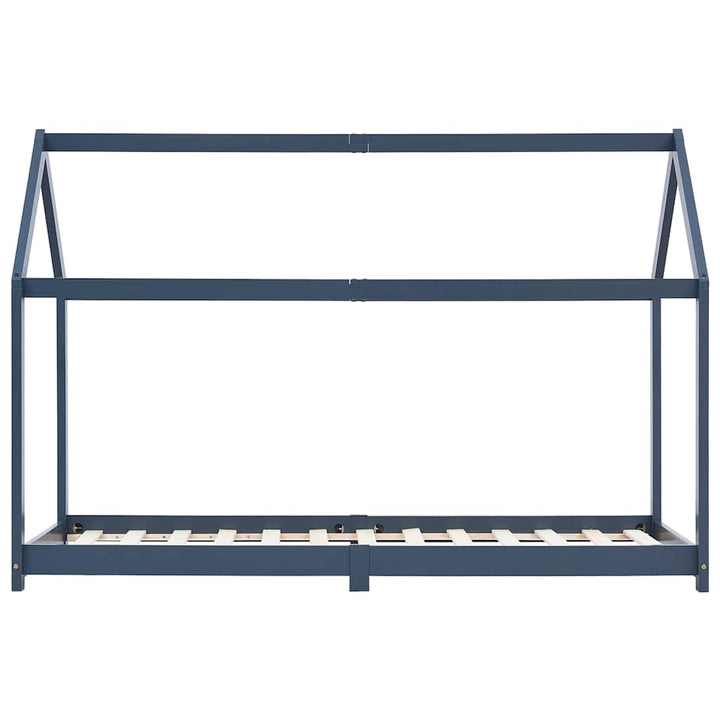 sengestel til børneseng 90 x 200 cm massivt fyrretræ grå