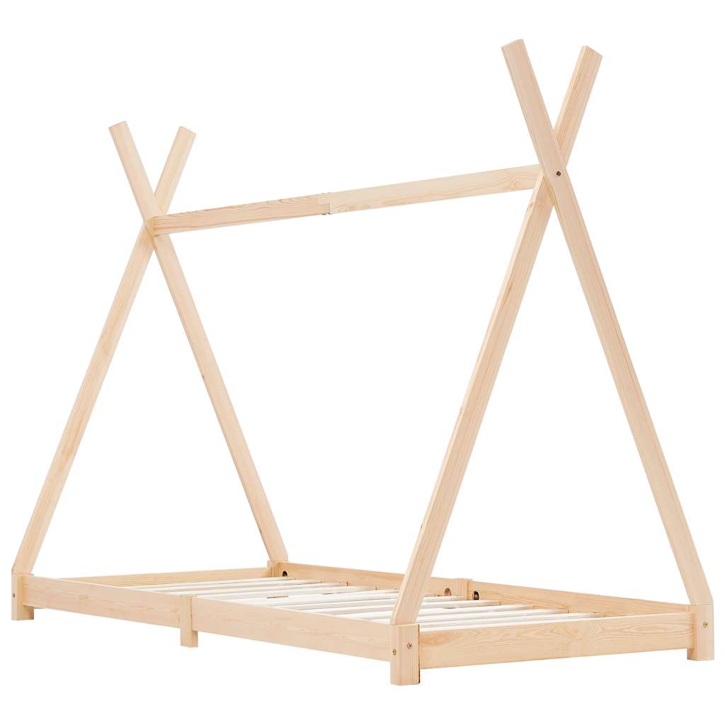sengestel til børneseng 80 x 160 cm massivt fyrretræ