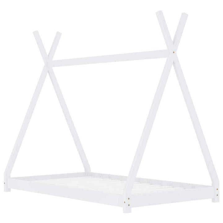 sengestel til børneseng 70 x 140 cm massivt fyrretræ hvid