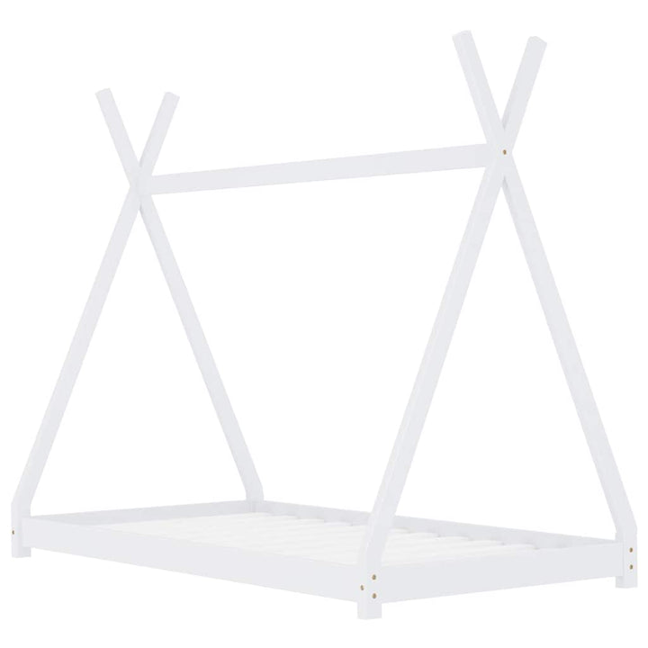sengestel til børneseng 90 x 200 cm massivt fyrretræ hvid
