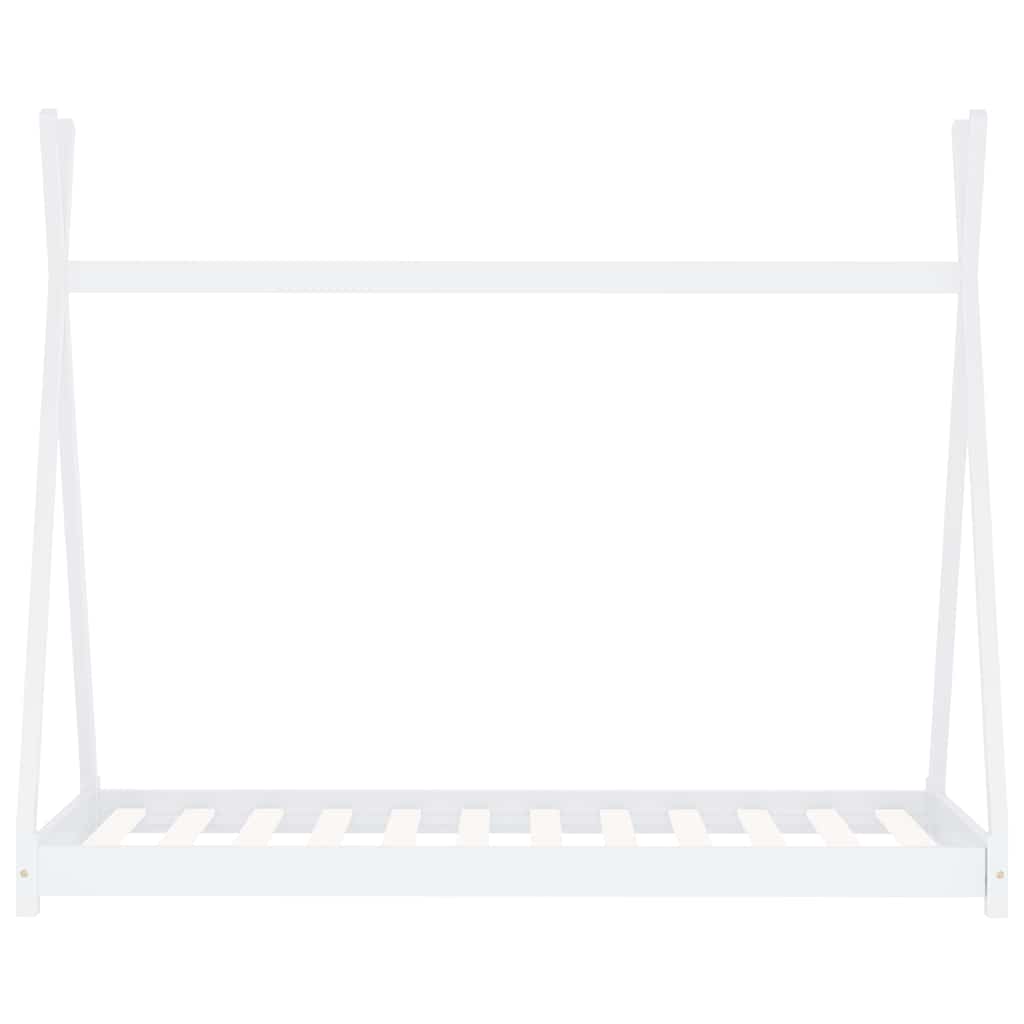 sengestel til børneseng 90 x 200 cm massivt fyrretræ hvid