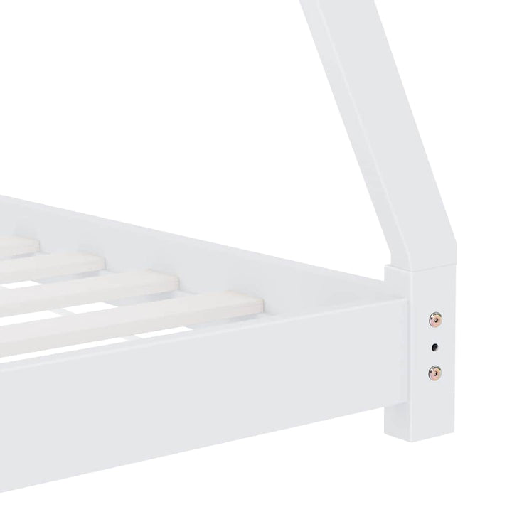 sengestel til børneseng 90 x 200 cm massivt fyrretræ hvid